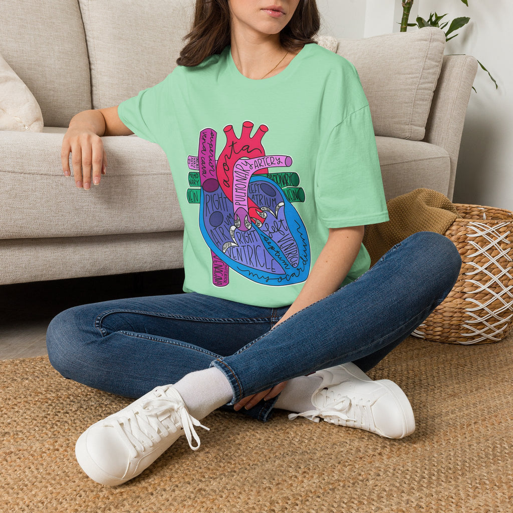 FRONT ONLY Labeled Heart Shirt