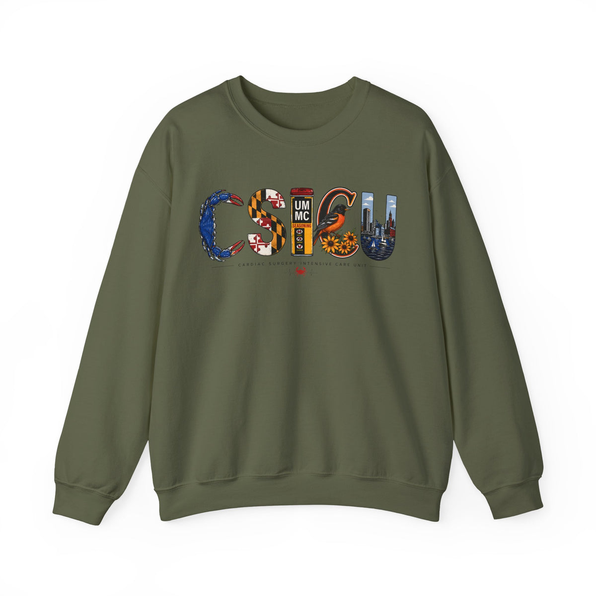FRONT ONLY Maryland CSICU Sweater