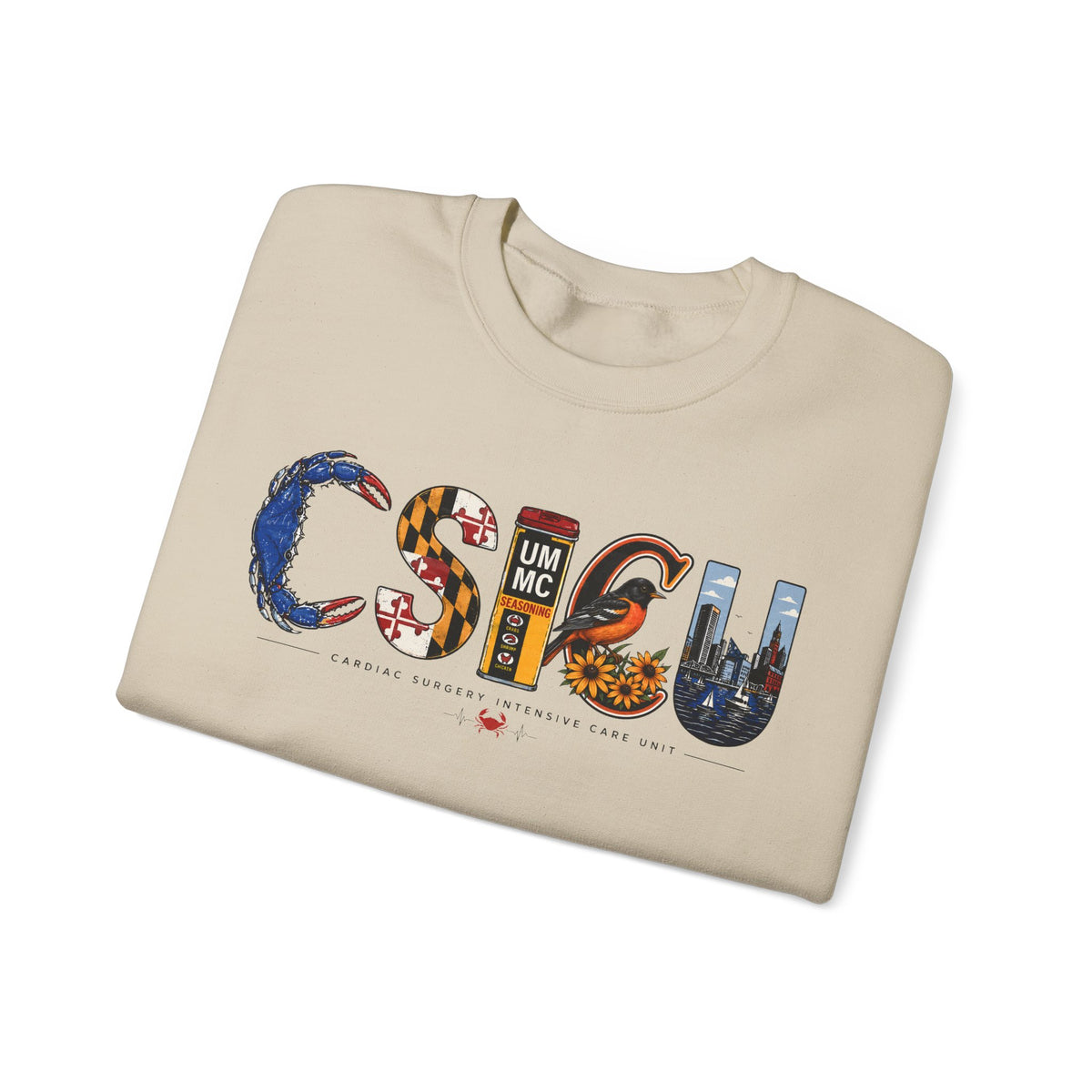 FRONT ONLY Maryland CSICU Sweater