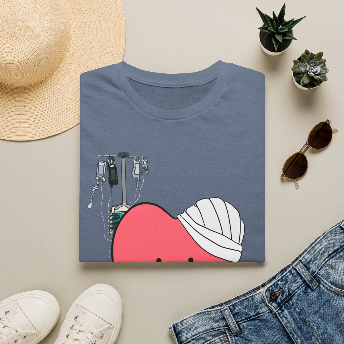 FRONT ONLY Post Op Heart Shirt