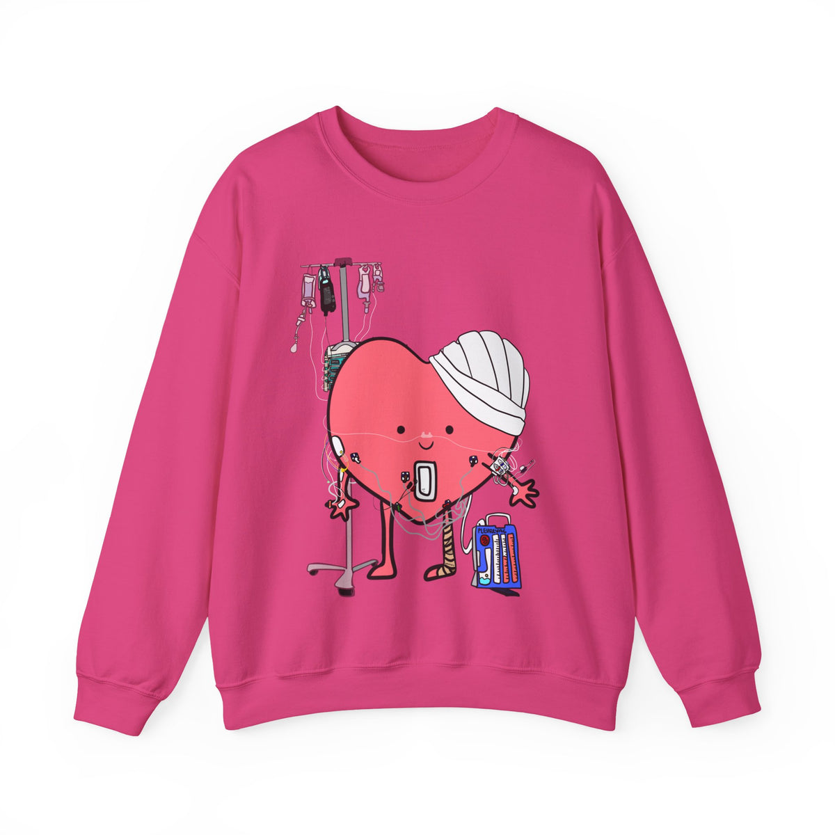 FRONT ONLY Post Op Heart Sweater