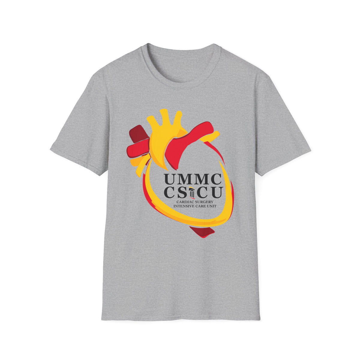FRONT ONLY CSICU Heart shirt