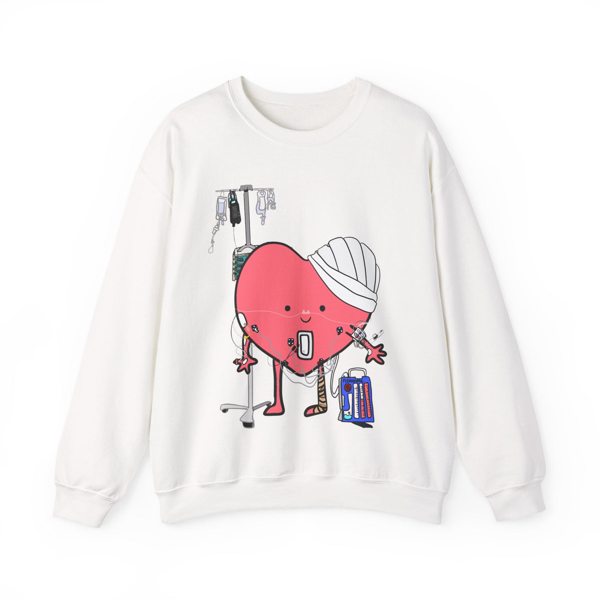 FRONT ONLY Post Op Heart Sweater