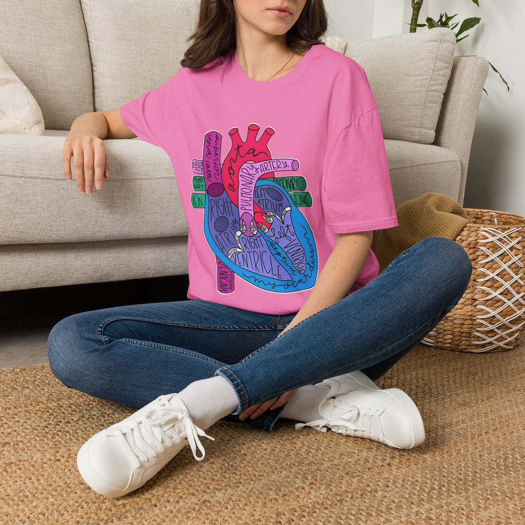 FRONT ONLY Labeled Heart Shirt