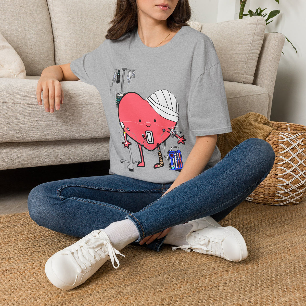 FRONT ONLY Post Op Heart Shirt
