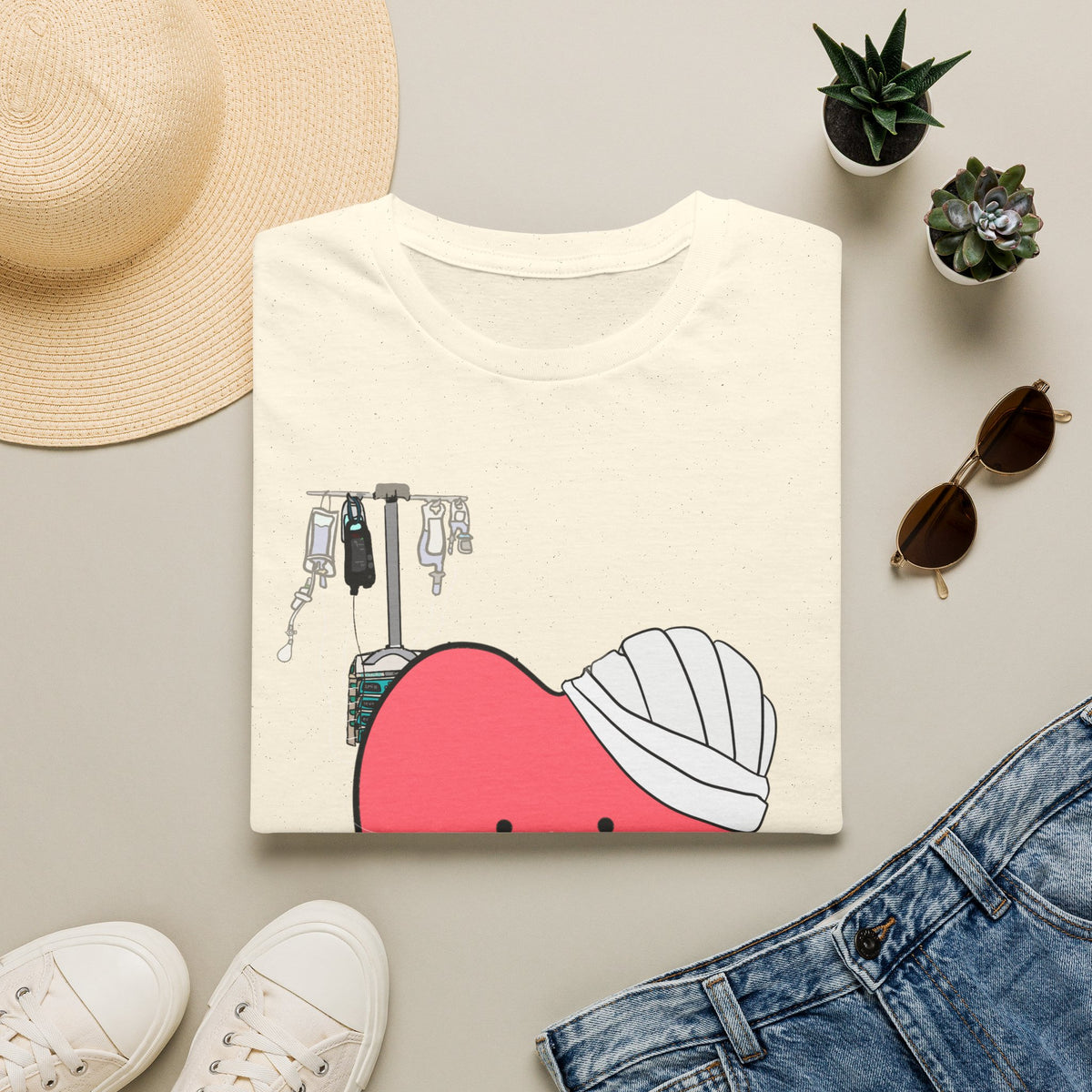 FRONT ONLY Post Op Heart Shirt