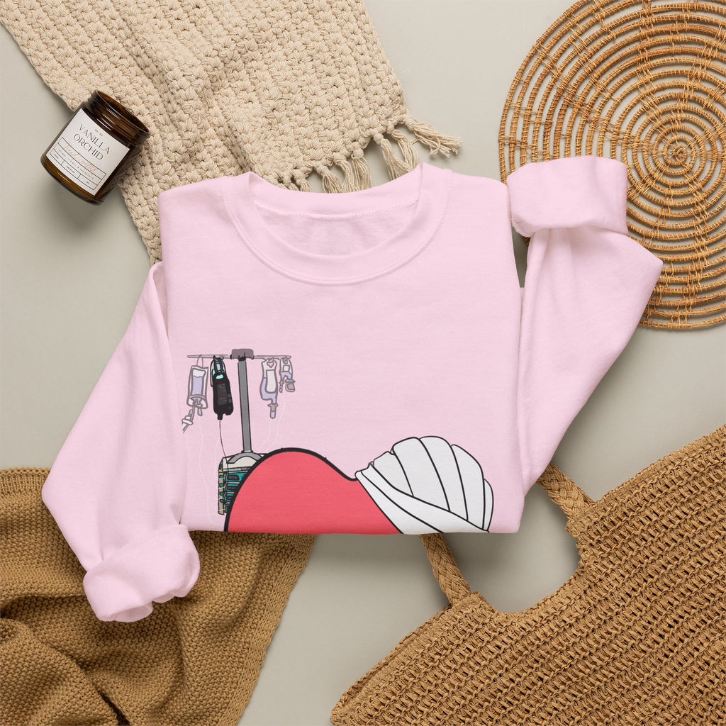 FRONT ONLY Post Op Heart Sweater