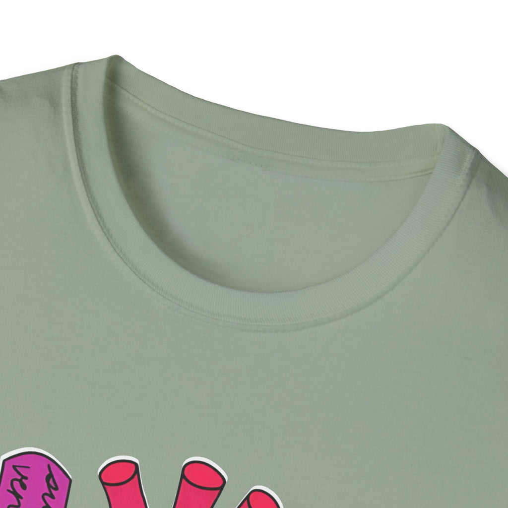 FRONT ONLY Labeled Heart Shirt