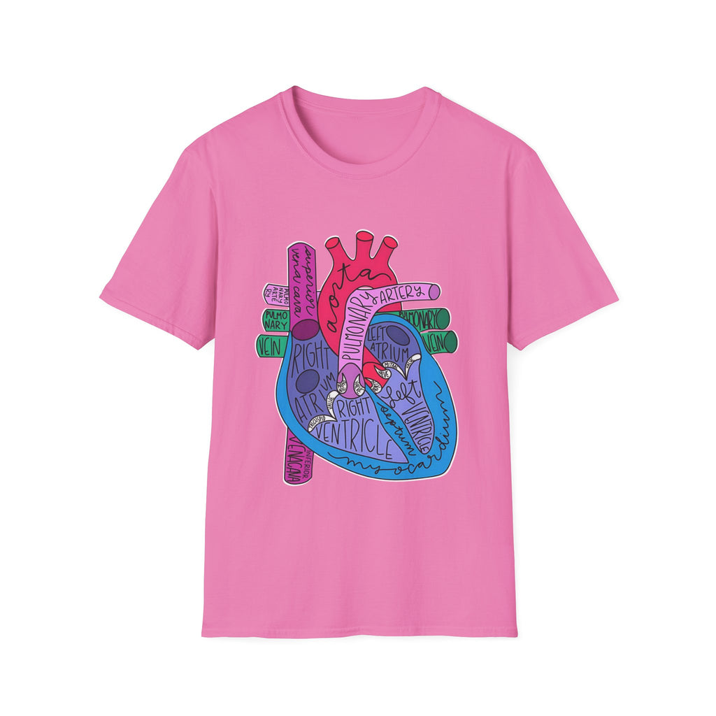 FRONT ONLY Labeled Heart Shirt