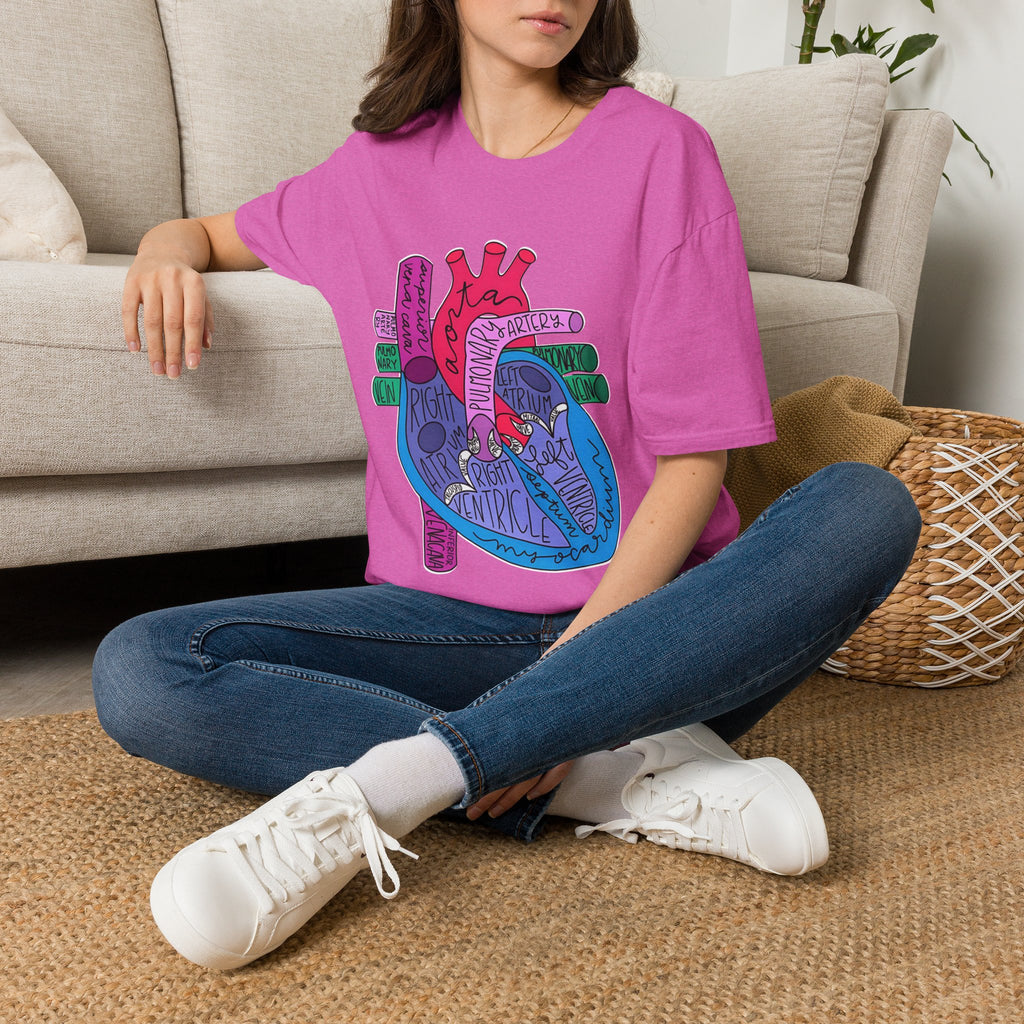 FRONT ONLY Labeled Heart Shirt