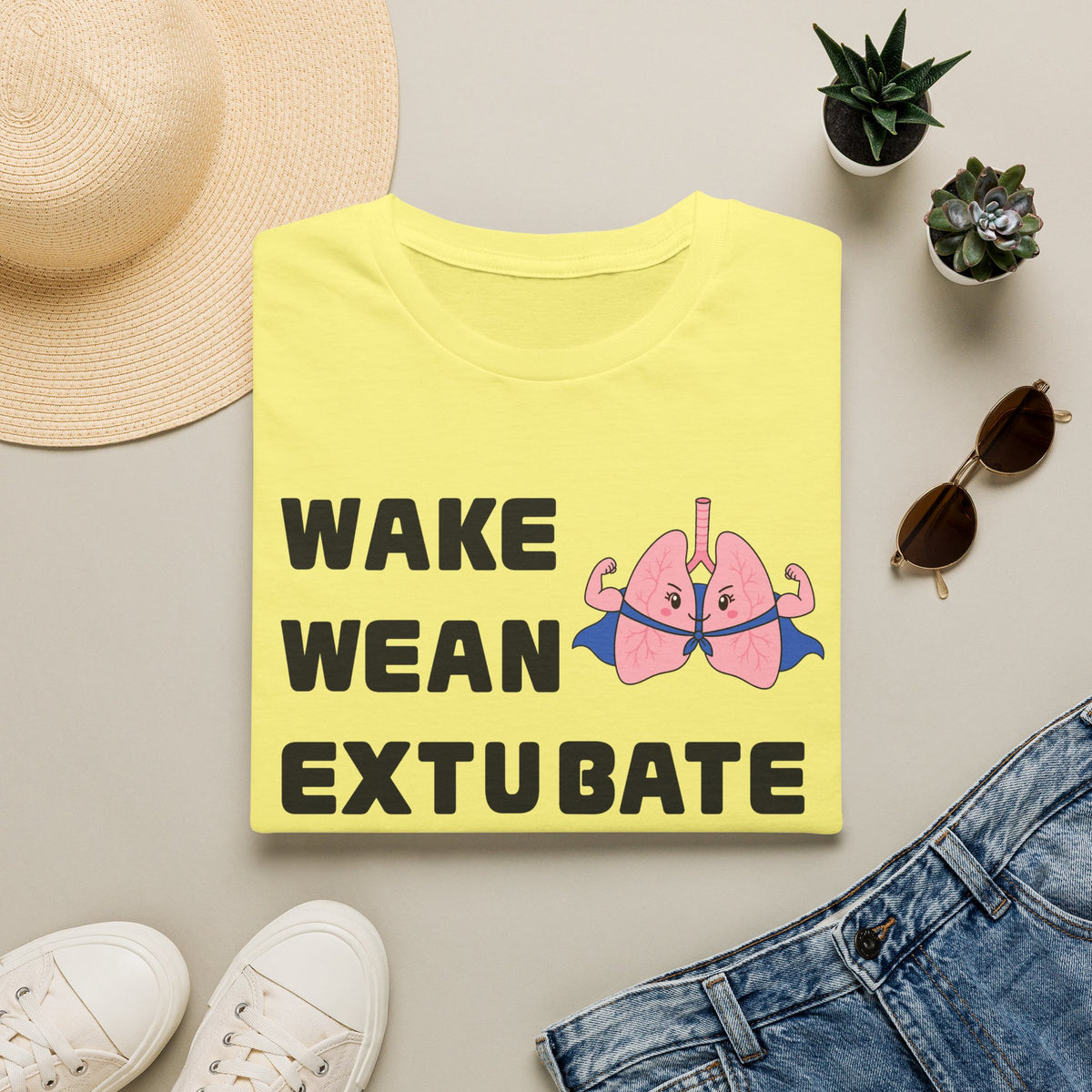 FRONT ONLY Wake Wean Extubate Shirt