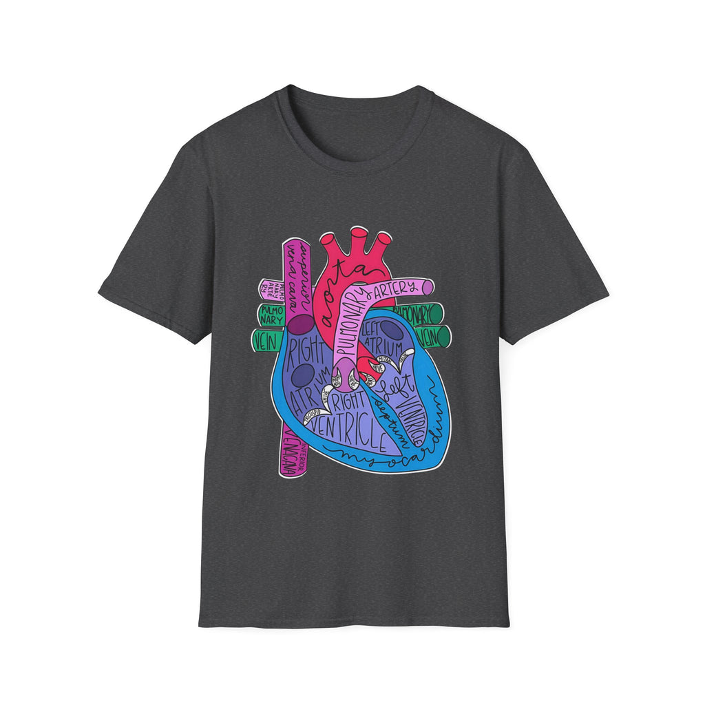 FRONT ONLY Labeled Heart Shirt