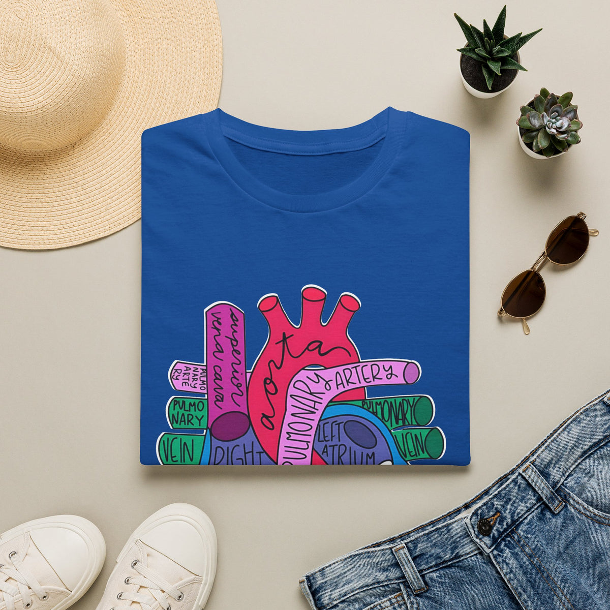 FRONT ONLY Labeled Heart Shirt